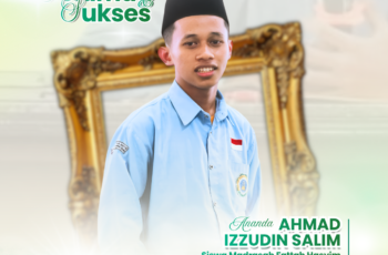 Siswa Madrasah Fattah Hasyim, Ananda Ahmad Izzudin Salim, berhasil meraih Juara 3 tingkat MA dalam ajang The Best Student of Bahrul Ulum 2026